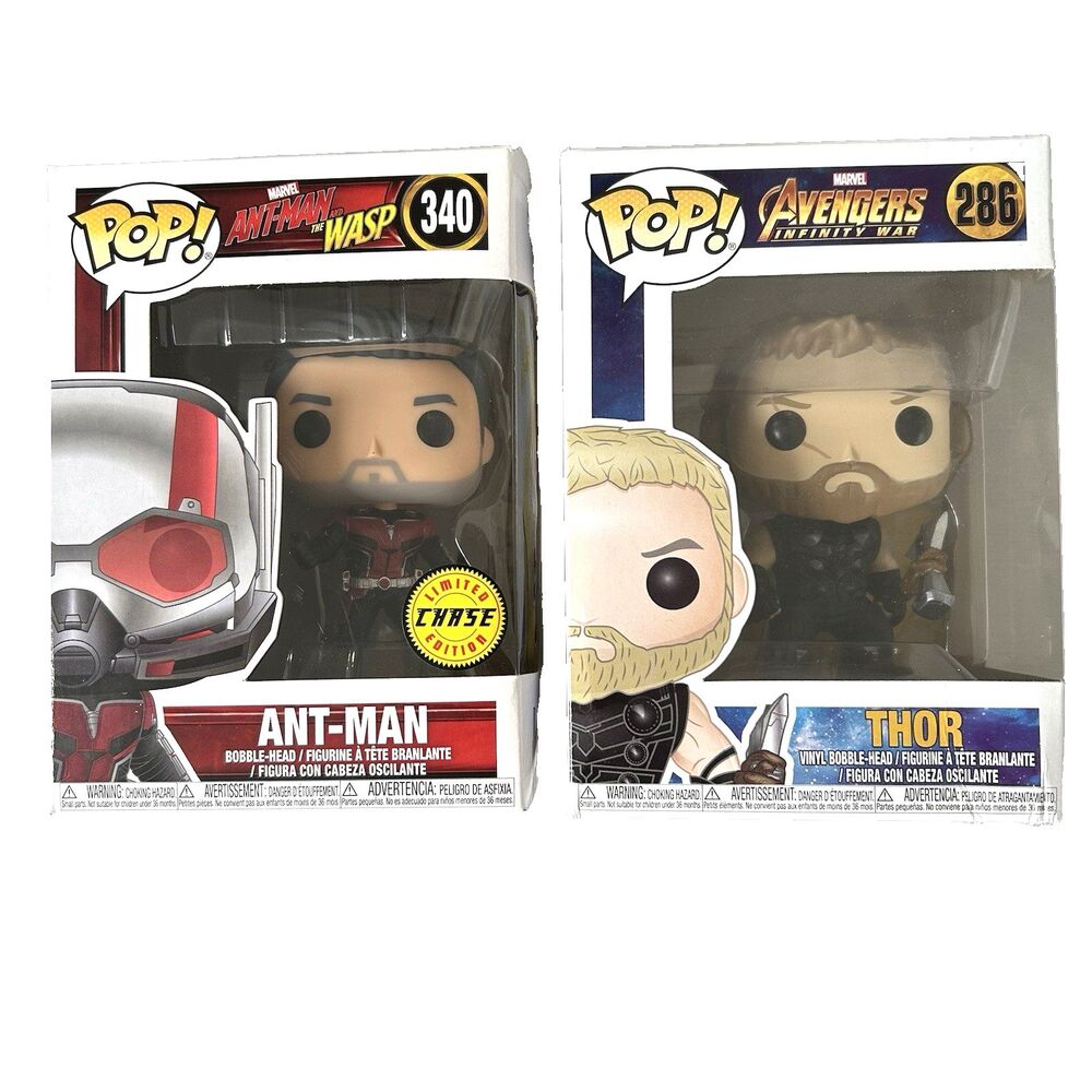 Funko Pop! Lot Of 2 Marvel Bundle Vinyl Figures Collection New w/Protector